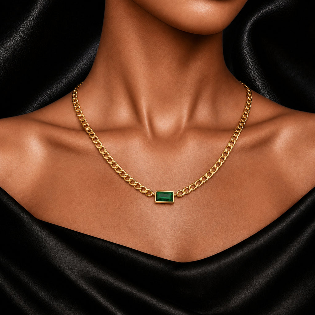 The Geo Green Necklace