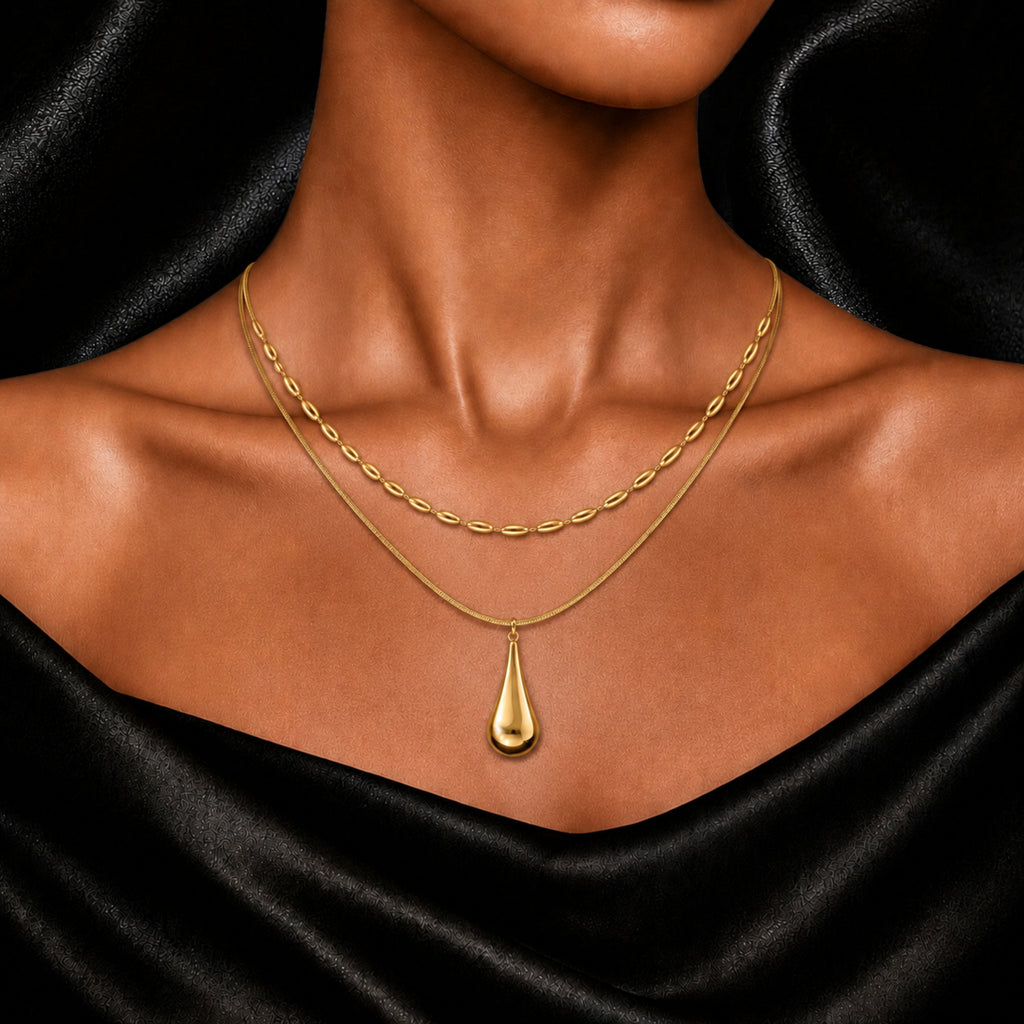 The Teardrop Layered Necklace