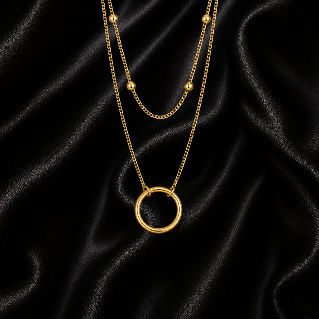 The Dual Chain Hoop Necklace